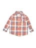 Carter's 100% Cotton Plaid Orange Purple Long Sleeve Button-Down Shirt 0-3 MO / 3 MO - photo 1