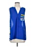 Pink Owl 100% Polyester Blue Sleeveless Blouse Size S (estimated) - photo 1