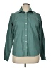 Lands' End Solid Teal Long Sleeve Button-Down Shirt Size 14 - photo 1