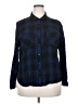 a.n.a. A New Approach 100% Rayon Plaid Blue Long Sleeve Button-Down Shirt Size XXL - photo 1