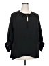 T Tahari 100% Polyester Black 3/4 Sleeve Blouse Size 2X - photo 1
