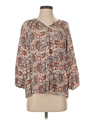 Tucker 3/4 Sleeve Silk Top (view 1)