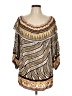 Chico's Brown 3/4 Sleeve Blouse Size Lg (2) - photo 1