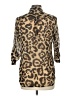Xtaren 100% Polyester Animal Print Brown 3/4 Sleeve Blouse Size M - photo 2