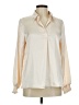 Pleione Color Block Ivory Long Sleeve Blouse Size M - photo 1