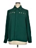 Como Black 100% Polyester Green Long Sleeve Blouse Size XL - photo 1