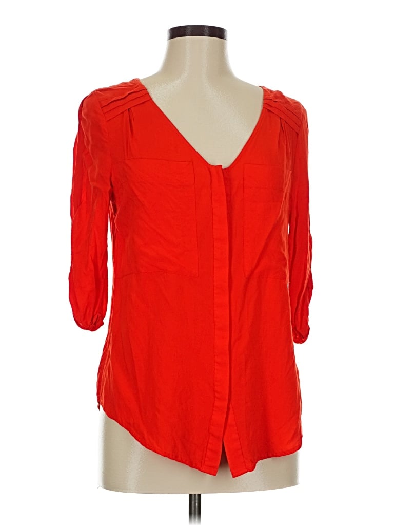 Pre-owned Edme & Esyllte 3/4 Sleeve Blouse In Red