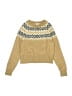 Crewcuts Chevron-herringbone Gold Pullover Sweater Size 6 - 7 - photo 1