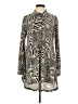 Women With Control Animal Print Ivory Long Sleeve Blouse Size XS (petite) - photo 1