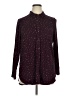 Apt. 9 Polka Dots Burgundy Long Sleeve Blouse Size XL - photo 1