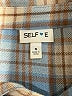 SELF E Plaid Blue Long Sleeve Blouse Size S - photo 7