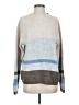 Flat White Color Block Gray Pullover Sweater Size S - photo 1