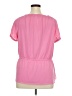 Ann Taylor 100% Polyester Pink Short Sleeve Blouse Size L - photo 2
