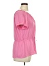 Ann Taylor 100% Polyester Pink Short Sleeve Blouse Size L - photo 4