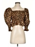 Zara Brown 3/4 Sleeve Blouse Size XS - photo 1