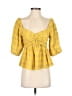 VICI Yellow 3/4 Sleeve Blouse Size XS - photo 1