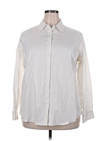 Jones New York Signature Long Sleeve Button-Down Shirt (view 1)