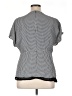 Lewit 100% Viscose Houndstooth Gray Short Sleeve Blouse Size XL - photo 2
