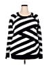 Ella Stripes Black Pullover Sweater Size 2X - photo 1