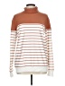 Unbranded Stripes Orange Turtleneck Sweater Size L - photo 1