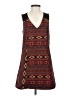BCBGeneration Graphic Burgundy Casual Dress Size 0 - photo 1