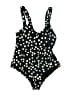Kona Sol Polka Dots Black Bodysuit Size S - photo 1