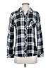 Rails 100% Rayon Plaid Gray Long Sleeve Button-Down Shirt Size XS - photo 1