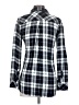 Rails 100% Rayon Plaid Gray Long Sleeve Button-Down Shirt Size XS - photo 2