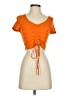 Shein Orange Short Sleeve Top Size 4 - photo 1