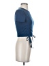 Shein Blue Short Sleeve Top Size 2 - photo 4