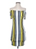 Olive Tree Stripes Color Block Yellow Casual Dress Size S - photo 1