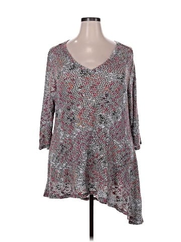 Attitudes by Renee 3/4 Sleeve Blouse (view 1)