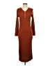 Assorted Brands Brown Orange Casual Dress Size S - photo 1