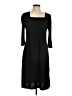 Chadwicks 100% Polyester Solid Black Casual Dress Size 12 - photo 1