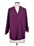 Entro 100% Polyester Purple 3/4 Sleeve Blouse Size S - photo 1