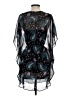 Express 100% Polyester Stars Teal Cocktail Dress Size XS - photo 2
