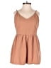 Rusty 100% Rayon Solid Brown Romper Size S - photo 1