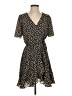 Socialite 100% Polyester Animal Print Black Casual Dress Size XS - photo 1