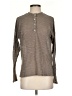 Talula Gray Brown Long Sleeve Henley Size S - photo 1