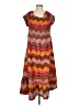 Unbranded 100% Polyester Chevron-herringbone Brown Orange Casual Dress Size S (estimated) - photo 1