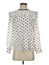 J.Crew Polka Dots Ivory Long Sleeve Silk Top Size 2 - photo 1