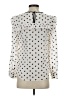 J.Crew Polka Dots Ivory Long Sleeve Silk Top Size 2 - photo 2
