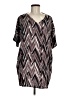 Tucker Chevron-herringbone Brown Short Sleeve Blouse Size M - photo 1