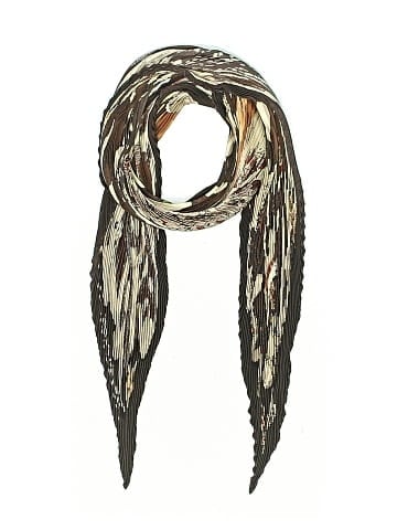 Hermès Plisse Silk 'Noel au 24 Faubourg' Losange Slim Scarf (view 1)