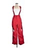 Descente 100% Polyester Red Snow Pants With Bib Size 8 - photo 1