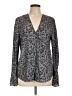 Joie 100% Polyester Animal Print Gray Long Sleeve Blouse Size L - photo 1