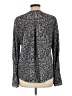 Joie 100% Polyester Animal Print Gray Long Sleeve Blouse Size L - photo 2