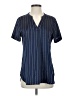 Timeson 100% Polyester Blue Short Sleeve Blouse Size S - photo 1