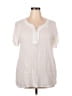 Indigo Rose Ivory Short Sleeve Blouse Size 2X - photo 1