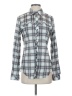 CAbi 100% Cotton Plaid Silver Long Sleeve Button-Down Shirt Size S - photo 1